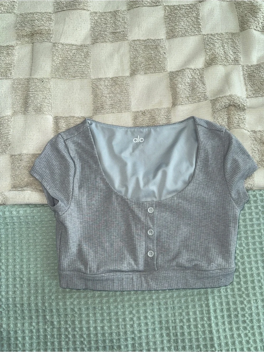 Alo Yoga Blissful Henley Bra‎ Top M